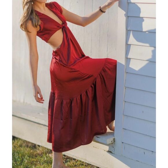 JASON WU Red Cutout‎ Dress - Large